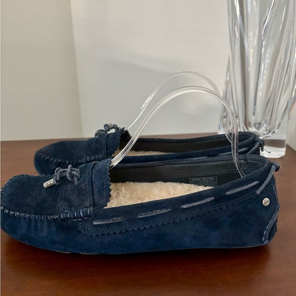 UGG Navy Blue Suede Loafers - Picture 2 of 6